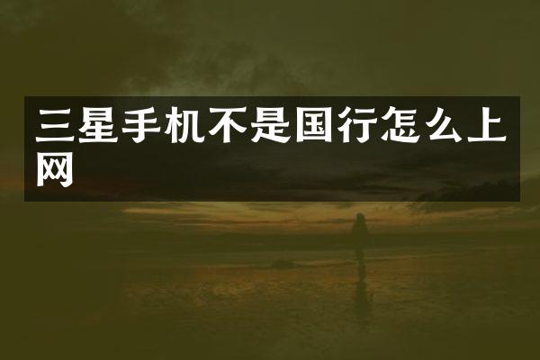 三星手机不是国行怎么上网