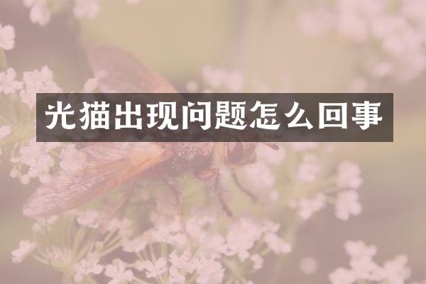 光猫出现问题怎么回事