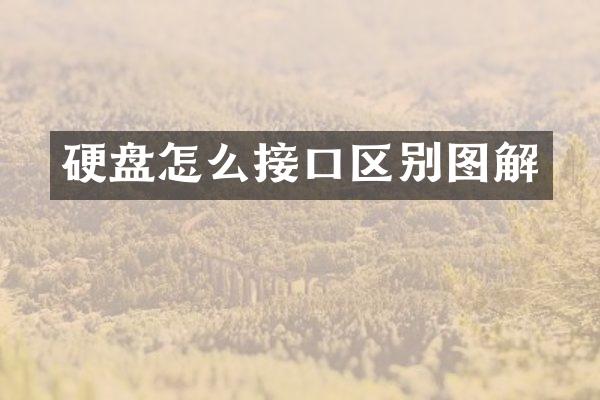 硬盘怎么接口区别图解