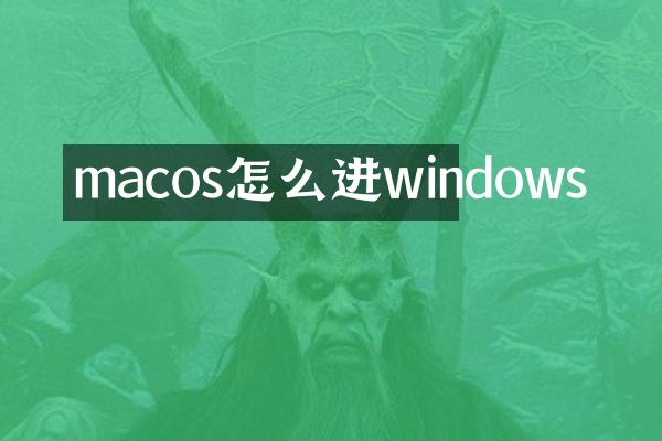 macos怎么进windows