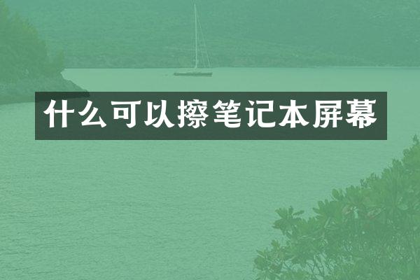 什么可以擦笔记本屏幕