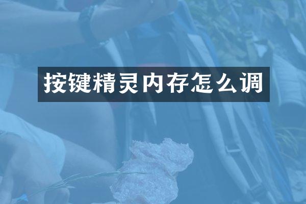 按键精灵内存怎么调