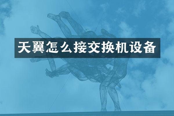 天翼怎么接交换机设备