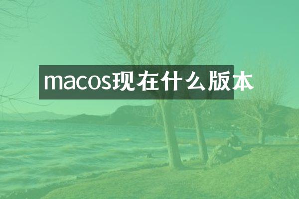 macos现在什么版本