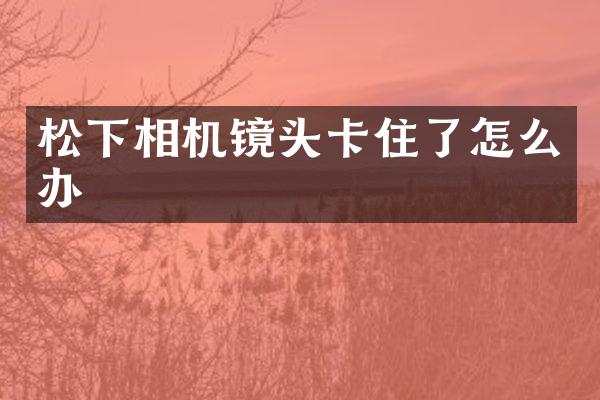 相机镜头卡住了怎么办