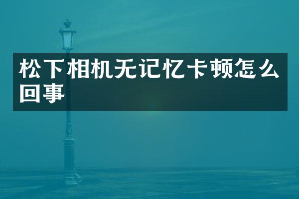 相机无记忆卡顿怎么回事