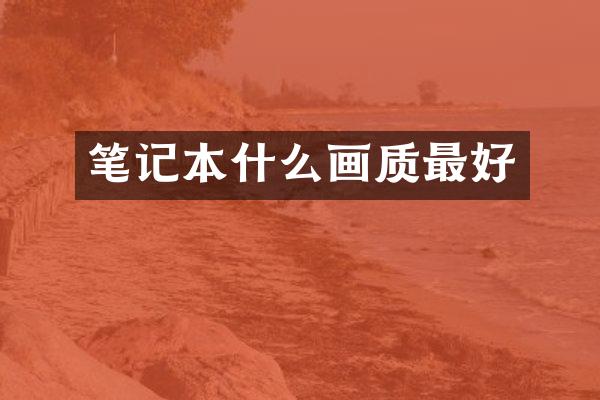 笔记本什么画质最好