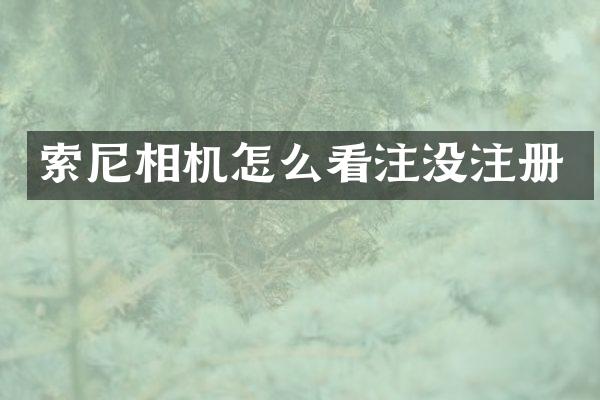 相机怎么看注没注册