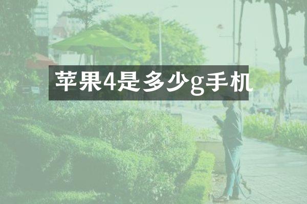 苹果4是多少g手机