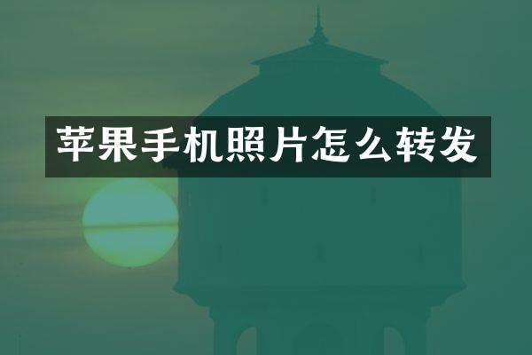 苹果手机照片怎么转发