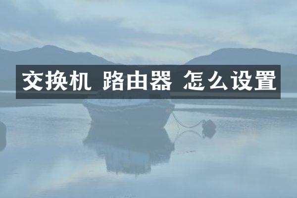 交换机 路由器 怎么设置