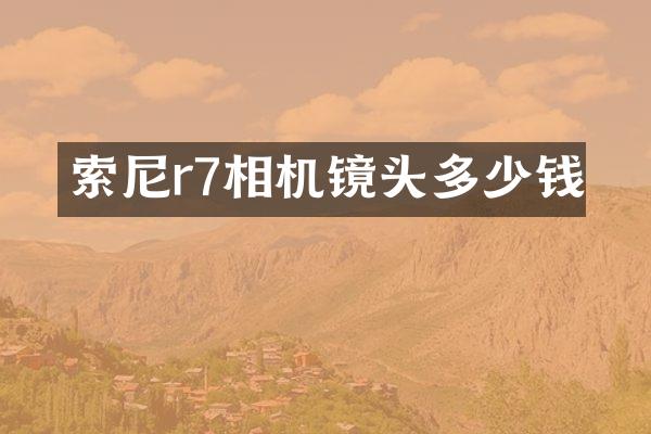 r7相机镜头多少钱