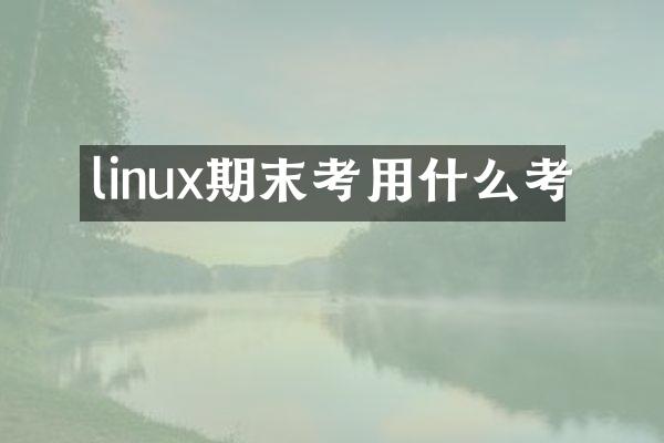 linux期末考用什么考