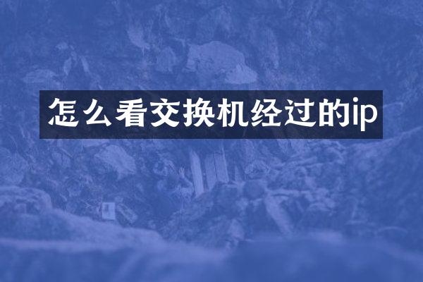 怎么看交换机经过的ip