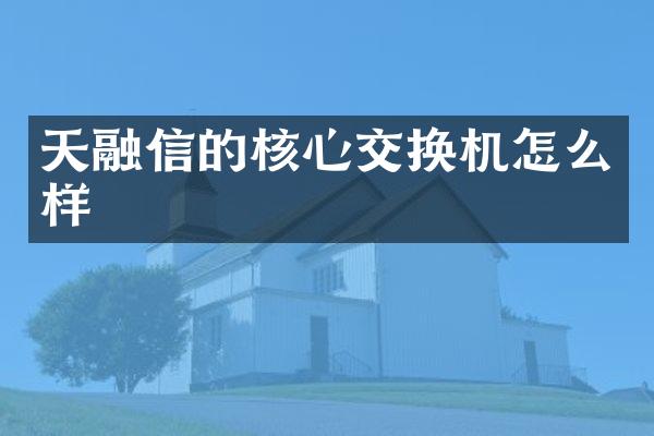 天融信的核心交换机怎么样