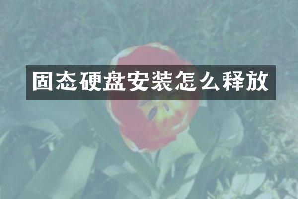 固态硬盘安装怎么释放