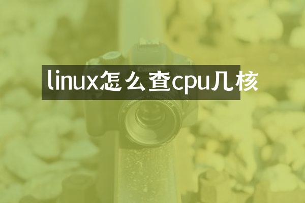 linux怎么查cpu几核