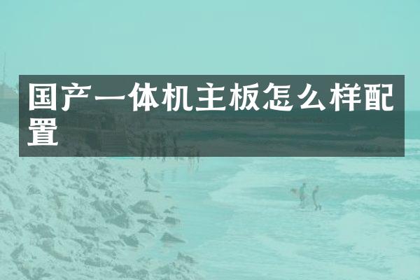 国产一体机主板怎么样配置