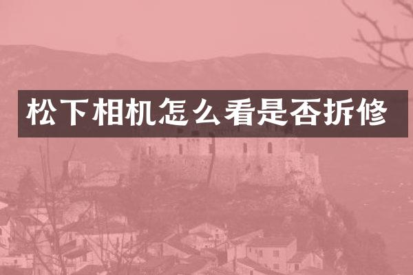 相机怎么看是否拆修