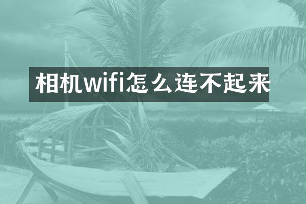 相机wifi怎么连不起来