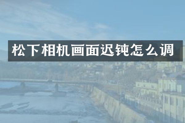 相机画面迟钝怎么调