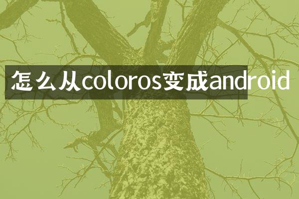 怎么从coloros变成android