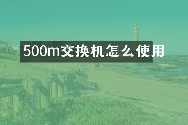 500m交换机怎么使用