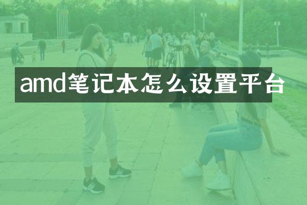 amd笔记本怎么设置平台
