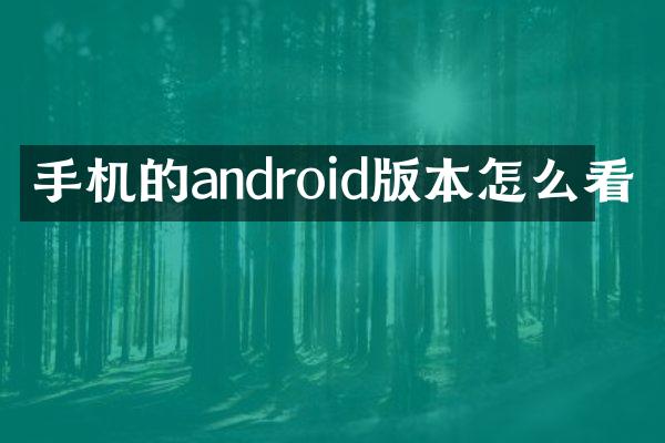 手机的android版本怎么看