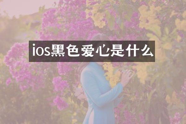 ios黑色爱心是什么