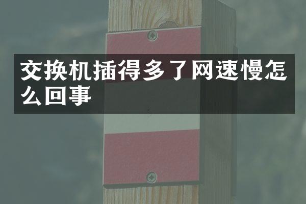 交换机插得多了网速慢怎么回事
