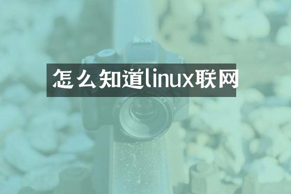怎么知道linux联网