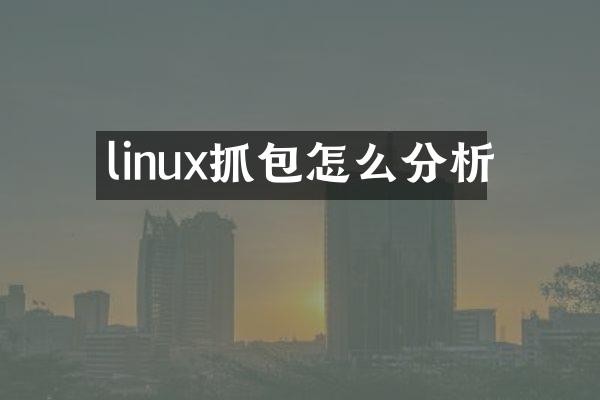 linux抓包怎么分析