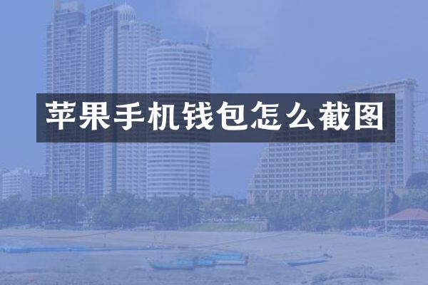 苹果手机钱包怎么截图