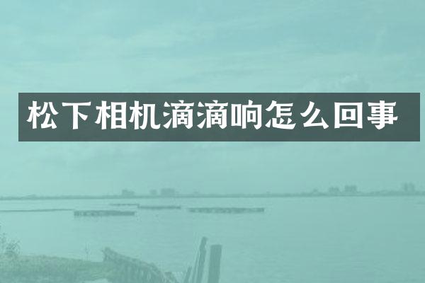 相机滴滴响怎么回事