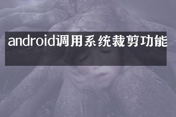 android调用系统裁剪功能吗