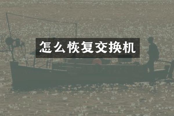 怎么恢复交换机
