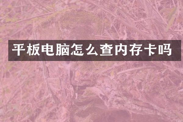 平板电脑怎么查内存卡吗
