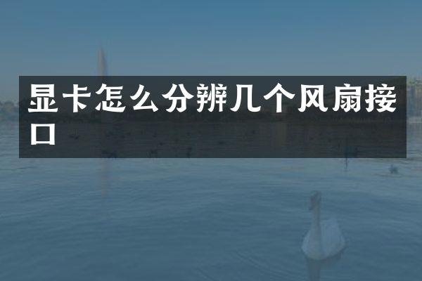 显卡怎么分辨几个风扇接口