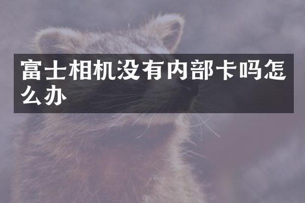 富士相机没有内部卡吗怎么办