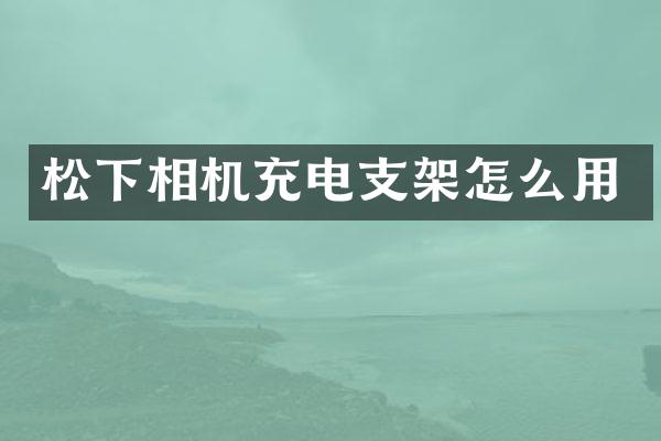 相机充电支架怎么用