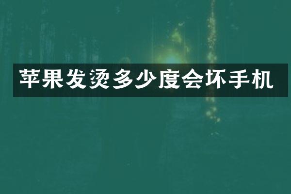 苹果发烫多少度会坏手机