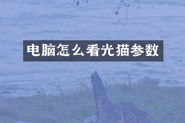 电脑怎么看光猫参数