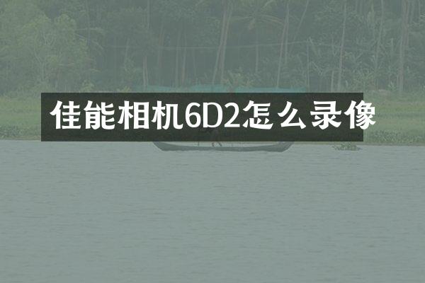 佳能相机6D2怎么录像