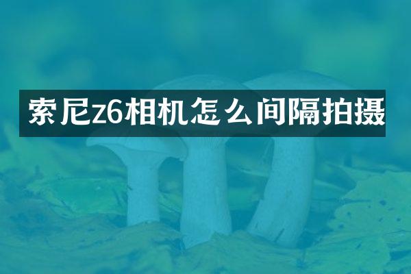 z6相机怎么间隔拍摄