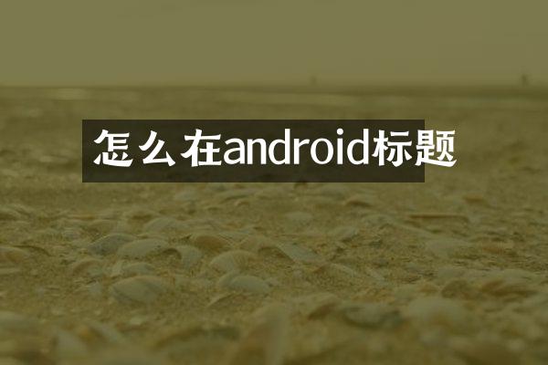怎么在android标题