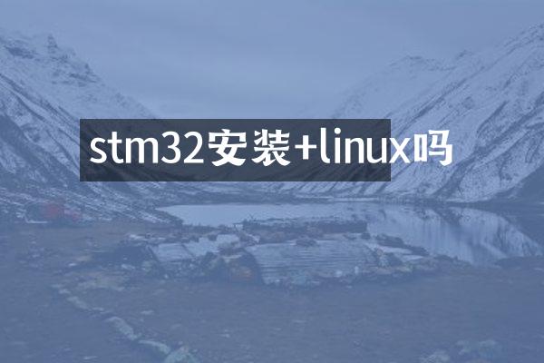 stm32安装+linux吗