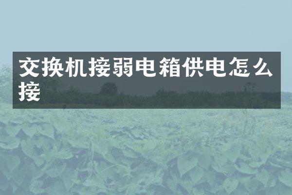 交换机接弱电箱供电怎么接