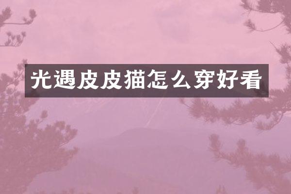 光遇皮皮猫怎么穿好看