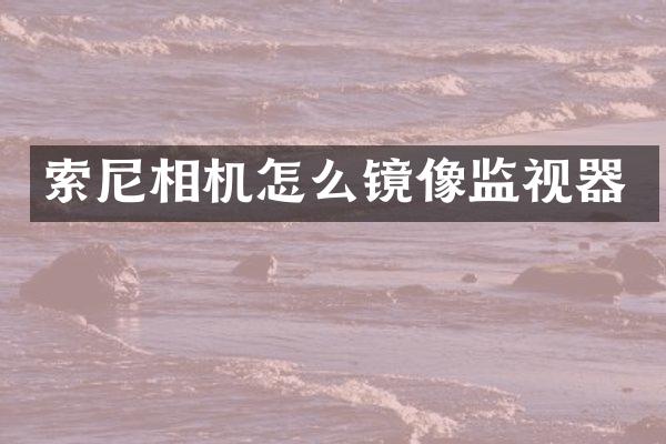 相机怎么镜像监视器